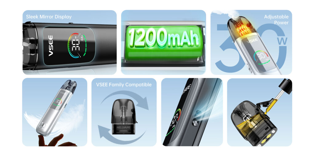 Hellvape Vsee Neo Pod Kit with 1200mAh battery