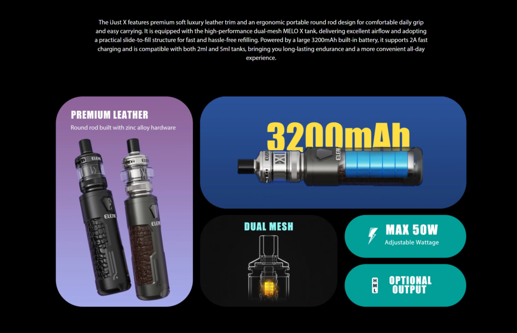 Eleaf iJust X Kit with 5ml MELO X Tank